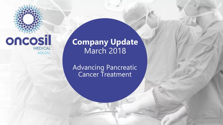 company update march 2018