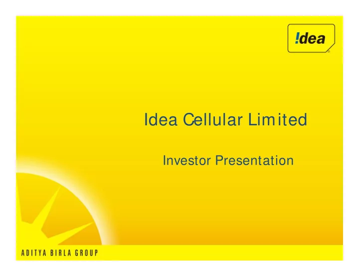 idea cellular limited