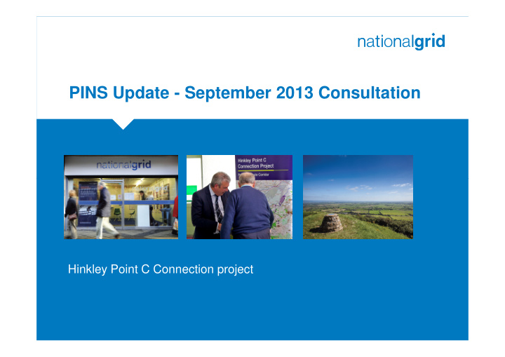 pins update september 2013 consultation