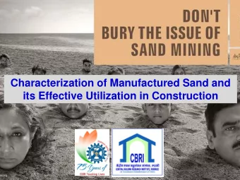 its Effective Utilization in Construction  Outline  About CSIR-CBRI    Research Gaps