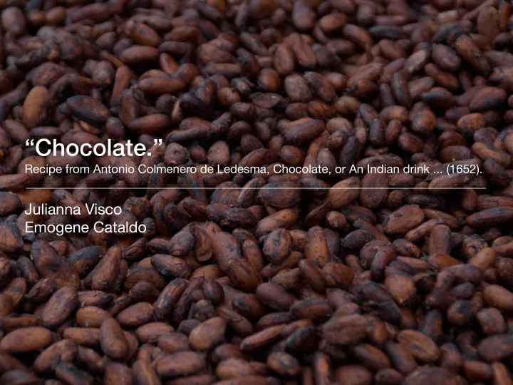 chocolate