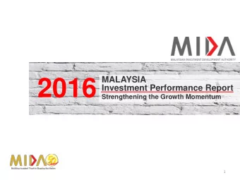 2016  Investment Performance Report Strengthening the Growth Momentum  1 2016: Year of Many