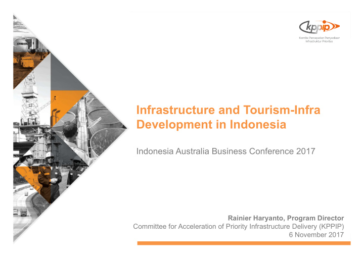 infrastructure and tourism infra development in indonesia