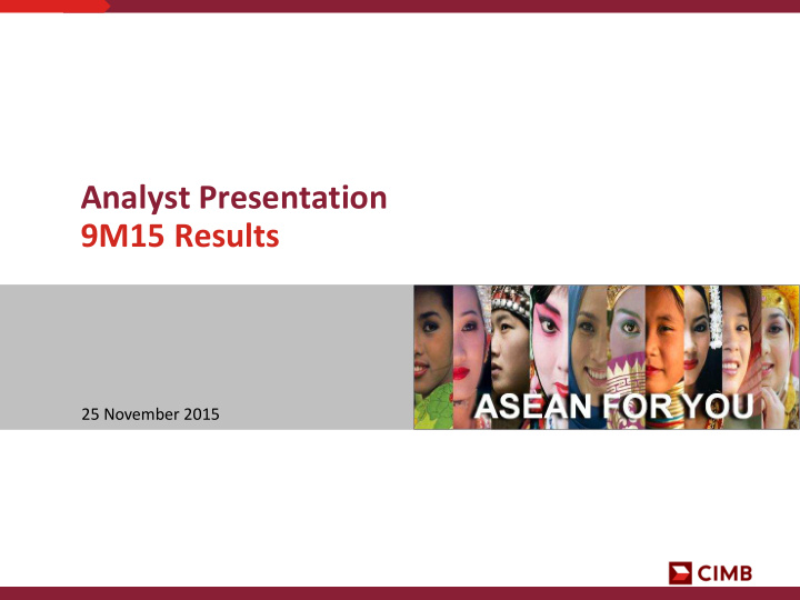 analyst presentation