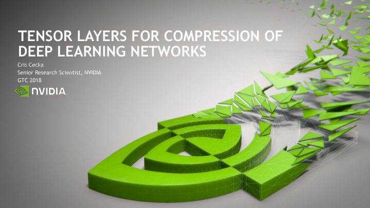 tensor layers for compression of deep learning networks