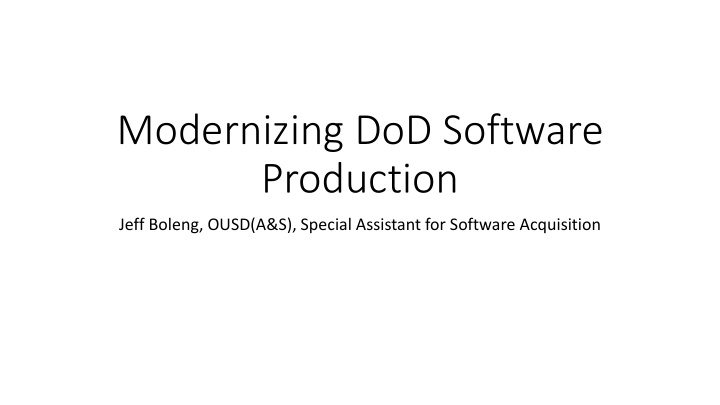 modernizing dod software production