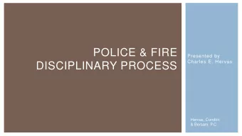 DISCIPLINARY PROCESS  Hervas, Condon  &amp; Bersani, P.C.  INTRODUCTION  Rules