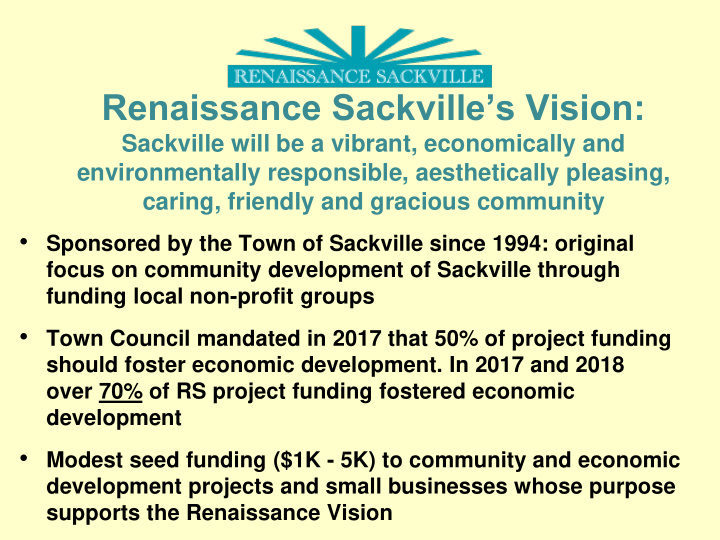 renaissance sackville s vision