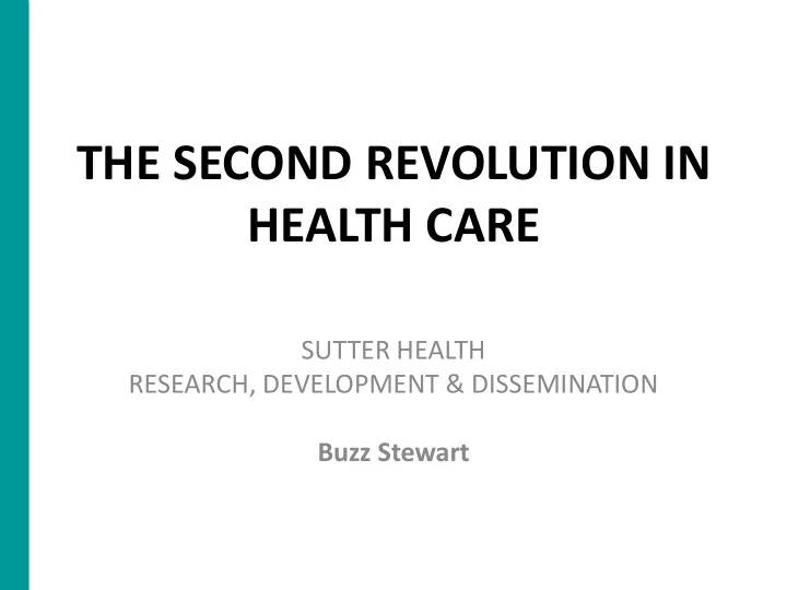 the second revolution in