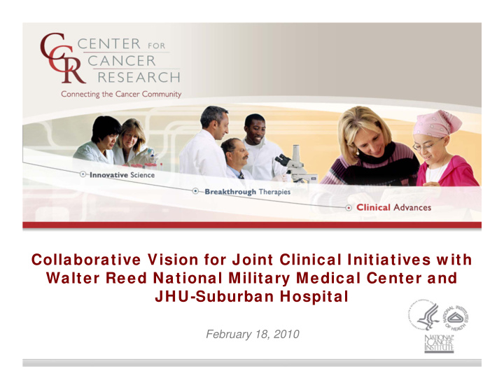 collaborative vision for joint clinical initiatives w ith