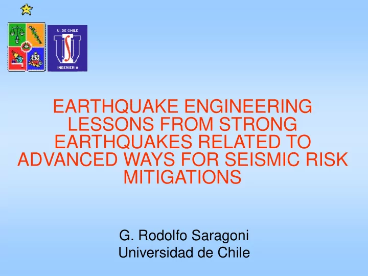 earthquake engineering lessons from strong