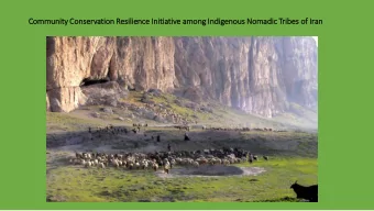 Com  ommunit  ity Con  onservatio  ion Resi  esilie  ience Init  Initia  iativ  ive am  amon  ong