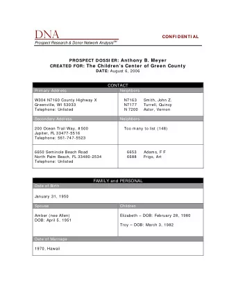 Amber and Anthony Meyer  EDUCATION  St. Anthony of the Lake Grade School  Greenville High School