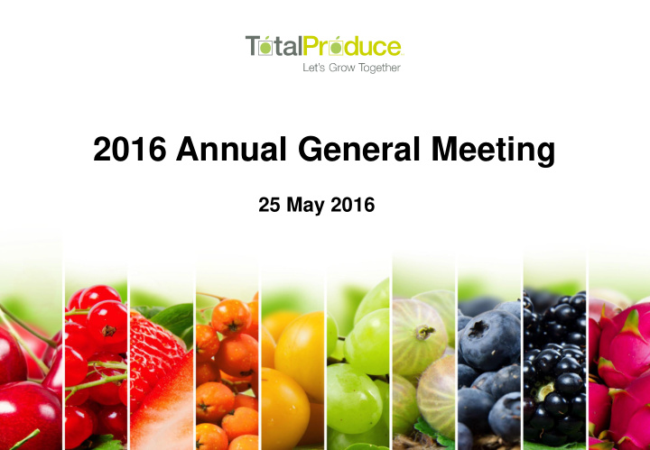 2016 annual general meeting