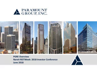 Nareit REITWeek: 2018 Investor Conference  June 2018  Cautionary Note on Forward-Looking Statements