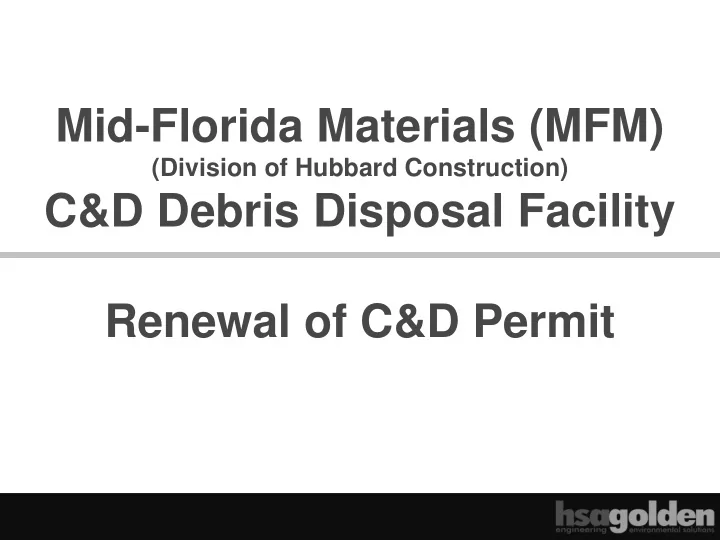 mid florida materials mfm