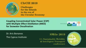 for Seawater Desalination  Dr. Aris Bonanos  The Cyprus Institute  Global Water Stress  Water