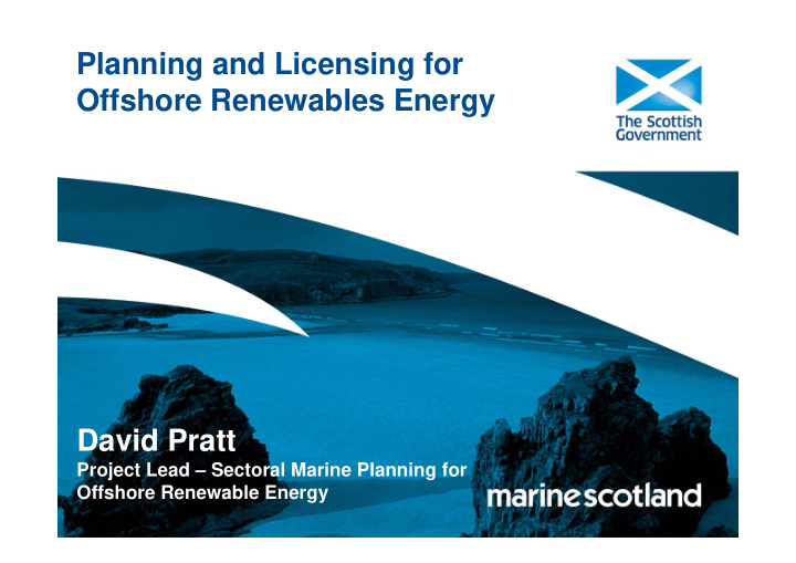 planning and licensing for offshore renewables energy