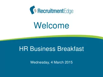 Welcome  HR Business Breakfast Wednesday, 4 March 2015  Mark McCrindle, McCrindle Research