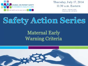 Thursday, July 17, 2014  11:30 a.m. Eastern  Dial-In: 1.888.863.0985  Conference ID:  62918492