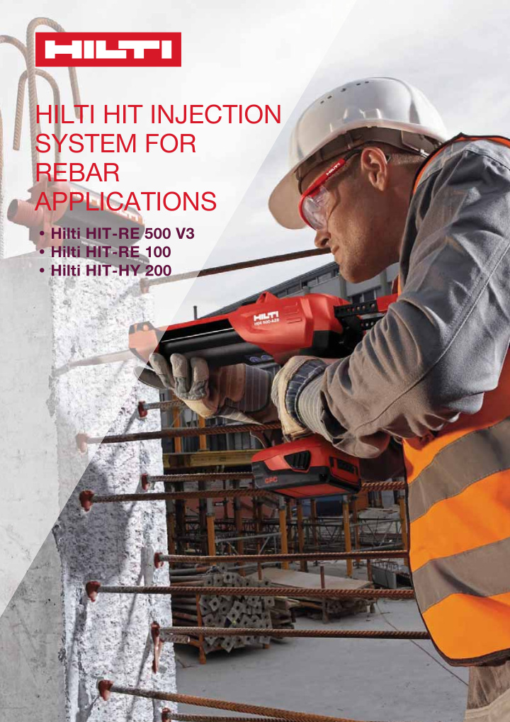hilti hit injection system for rebar applications