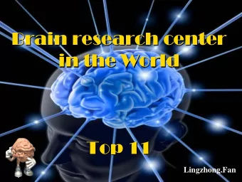 Brain research center  Brain research center  in the World  in the World  Top 11  Top 11