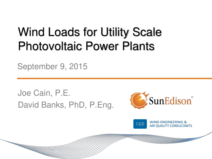 wind loads for utility scale