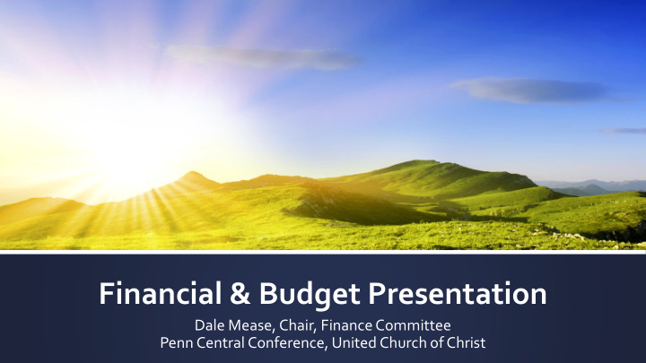 financial budget presentation
