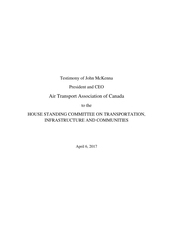 air transport association of canada