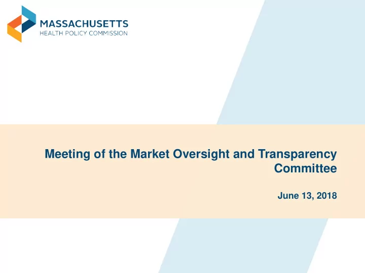 meeting of the market oversight and transparency committee