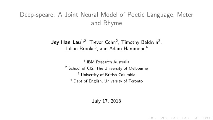 deep speare a joint neural model of poetic language meter