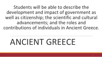 ANCIENT GREECE  1 3 rd Quarter ISN  Table of Contents  Left Side  Page Right Side  Page 3 rd Q.