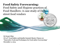 food safety forewarning