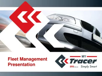 Fleet Management  Presentation  SMS Fleet (Pty) Ltd  Privately owned company established in 2006