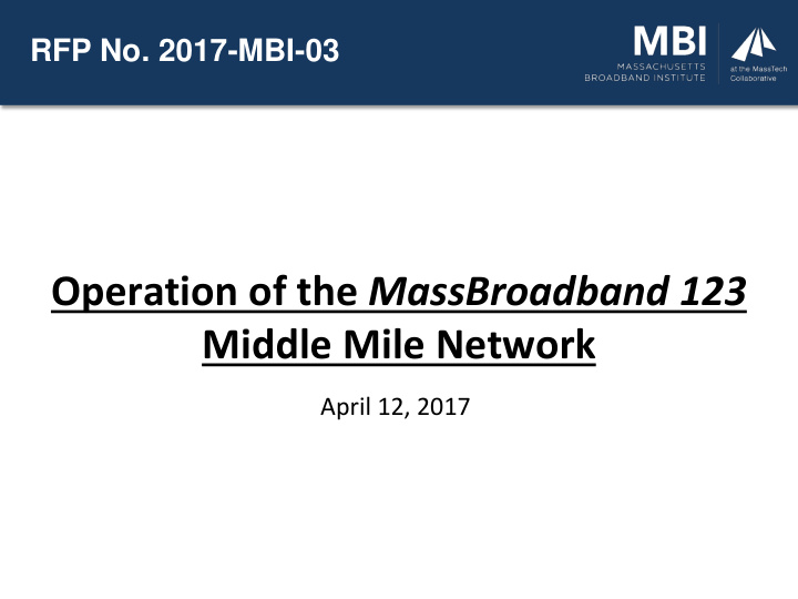 operation of the massbroadband 123
