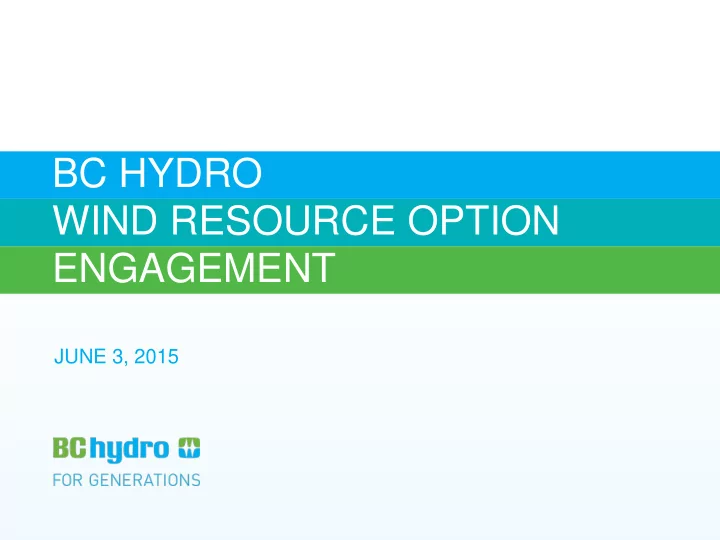 bc hydro wind resource option