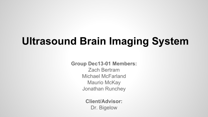 ultrasound brain imaging system
