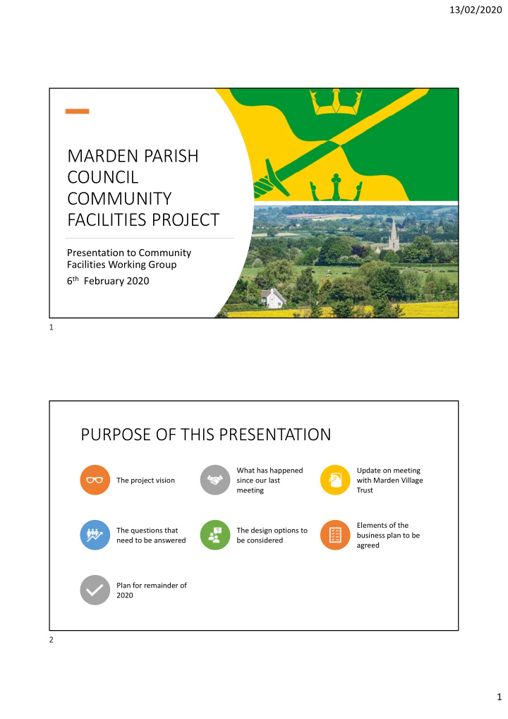 marden parish council community facilities project