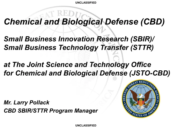 chemical and biological defense cbd