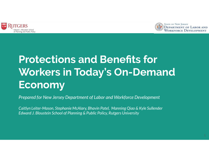 protections and benefits for workers in today s on demand