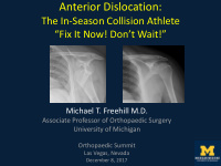anterior dislocation