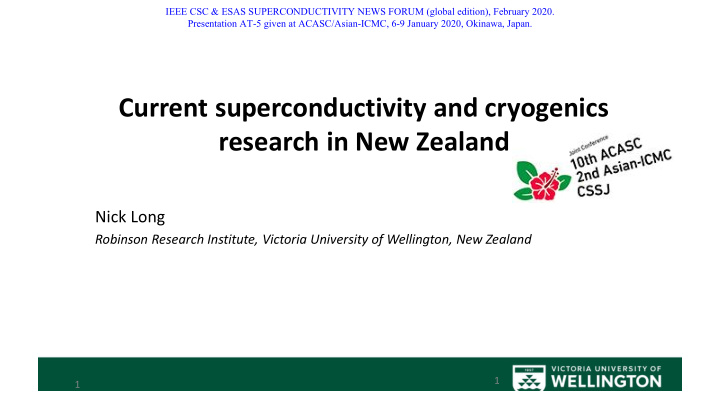 current superconductivity and cryogenics research in new