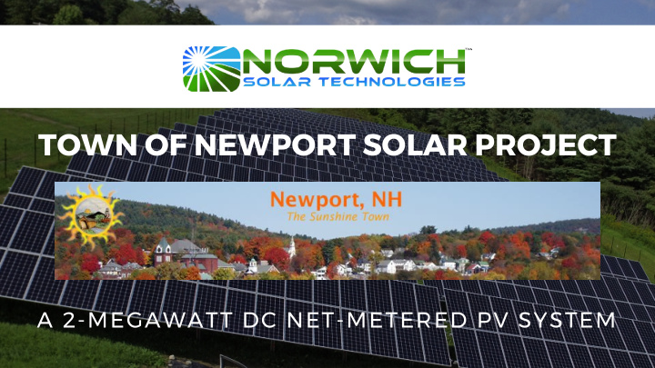 town of newport solar project