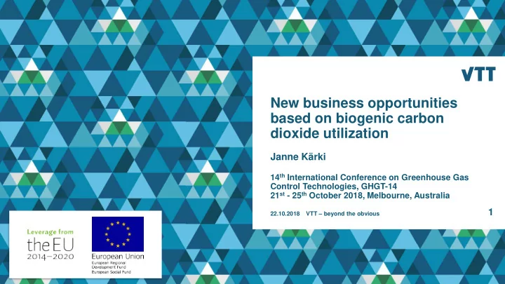 new business opportunities based on biogenic carbon