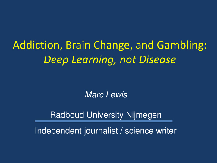 deep learning not disease