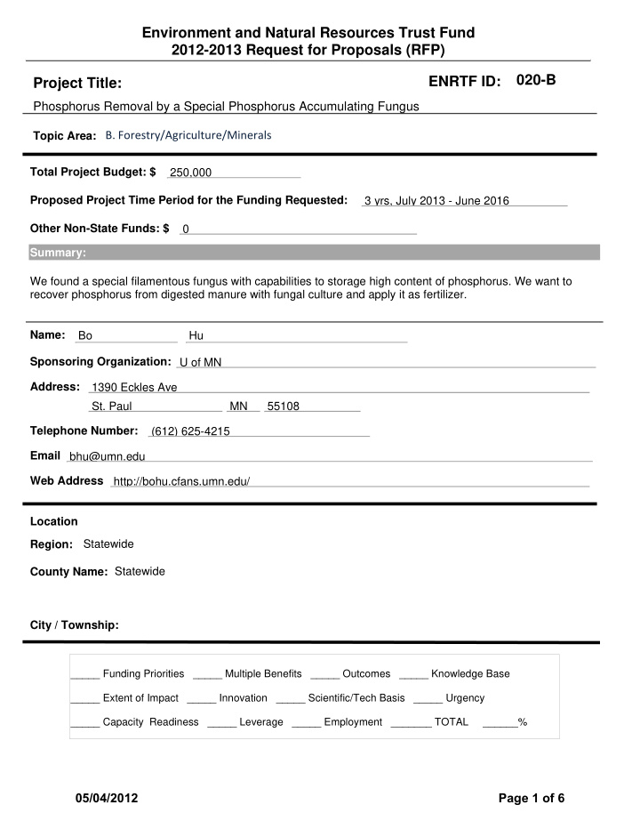 environment and natural resources trust fund 2012 2013