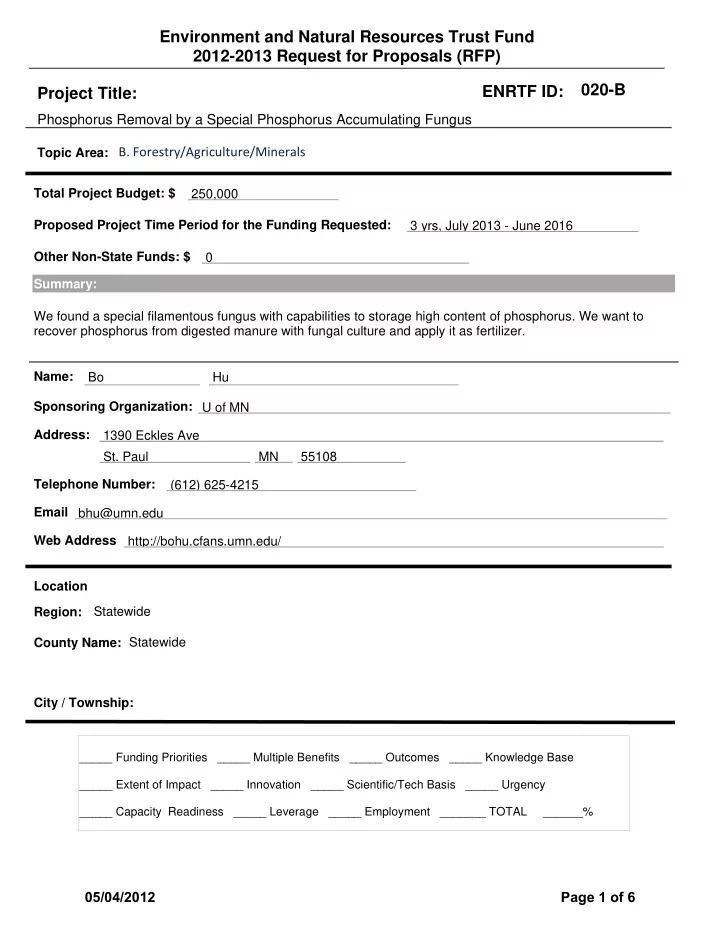 environment and natural resources trust fund 2012 2013