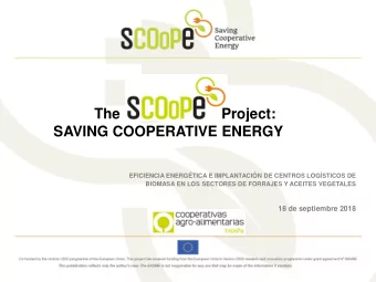 SAVING COOPERATIVE ENERGY  EFICIENCIA ENERGTICA E IMPLANTACIN DE CENTROS LOGSTICOS DE