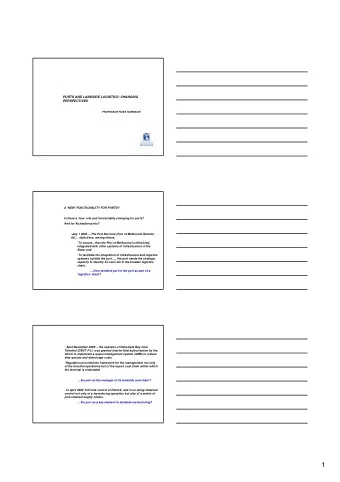 1  May 2006 - the provisional declaration of the BHP Billiton Mt  Newman railway line to