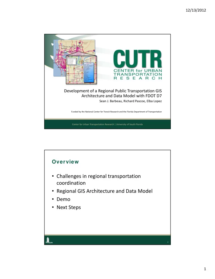 challenges in regional transportation coordination